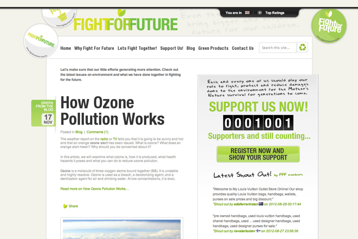 Fight For Future website preview